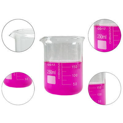 Anpassungsfähige Transparente Glas-Labor-Becher 250 ml OEM