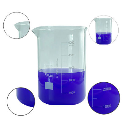 Glasmessbecher für Laboruntersuchungen 5000 ml anpassbare Reagenzflasche
