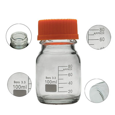 Anpassungsfähige Glasflaschen mit 100 ml Laborgehalt